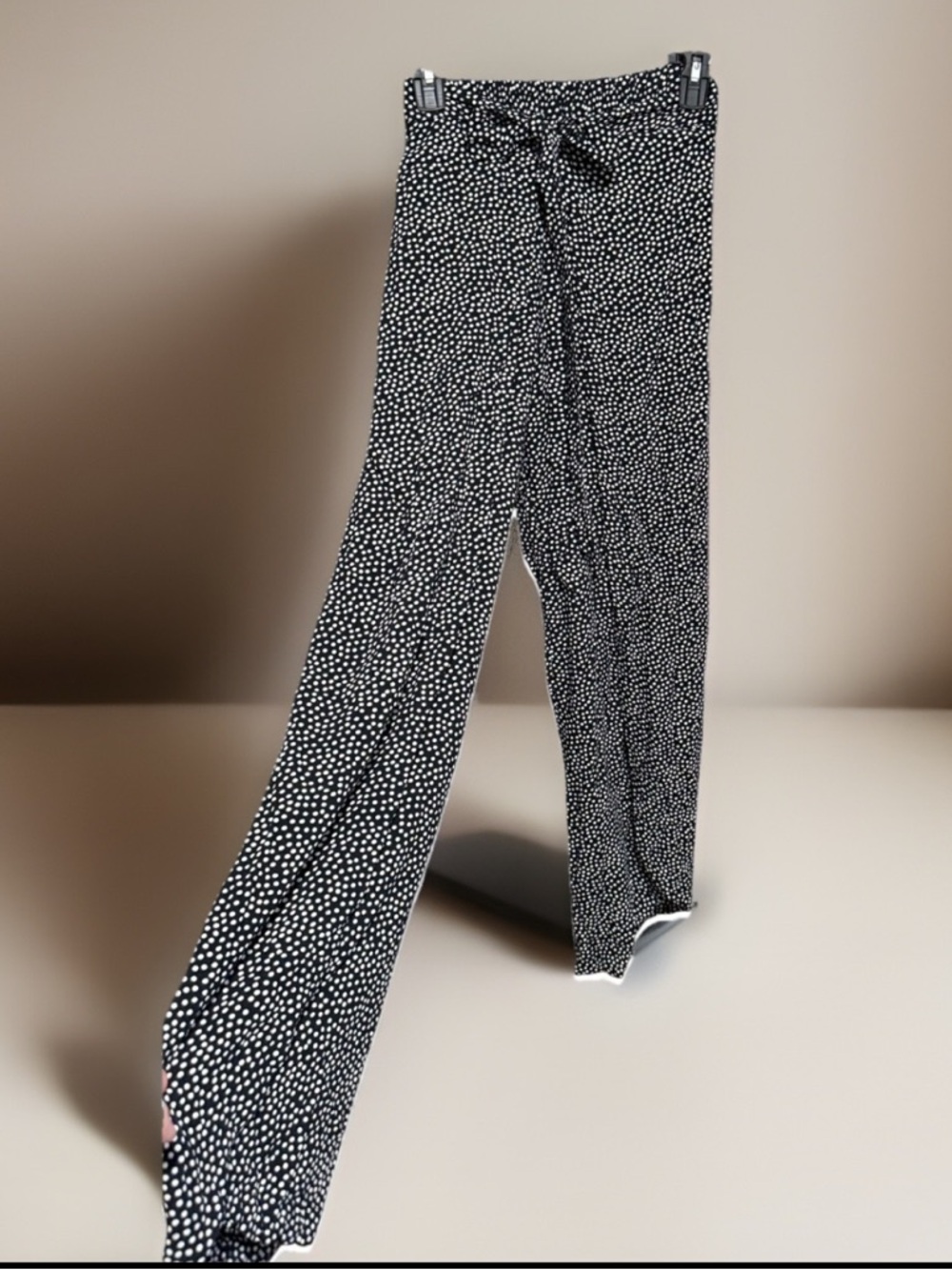 Blue Island Polka Dot Rayon Relaxed Fit Pants Side Ties Size M
